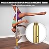 Pole Extension for 45mm Dance Pole, Extending Tube Adjustable Professional Portable Removable Replacement, 5 & Gold & Stainless Steel -Fit for(Connect Dancing Pole Stripper)