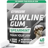 GYMGUM Jawline Gum Ultra Hard Chewing Gum | No Calories, No Sugar, No Artificial Sweeteners | Keto Friendly Mewing Gum for Jawline Training & Exerciser