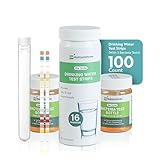 Restaurantware Instant Multiple-Use Water Test Kit 100 Count 17-in-1 Water Test Kit, 2 Bacteria Tests, For Tap & Well Water, Chlorine Testing Strips, Tests For Lead, Bacteria, Hardness, Fluoride