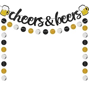 Joymee Cheers & Beers Glitzer Banner Girlande