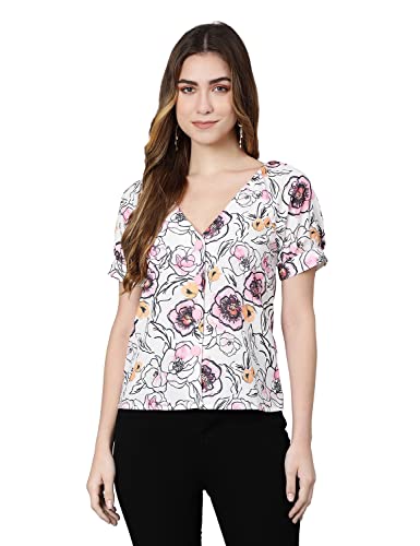 Image of oxolloxo Dreamy Colors Digital Floral Print Women top