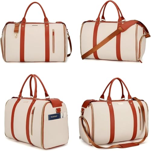 Trendfetchus Foldable Travel Bag 2.0 with Wheels, 2-in-1 Convertible Foldable Bag Large Capacity, Lightweight Expandable Duffel for Travel Weekender Garment Storage (Black+wheels)4