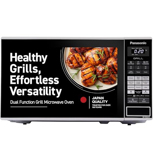 Panasonic 20L Grill Microwave Oven(NN-GT221WFDG,White, 38 Auto Cook Menus )