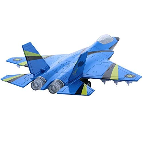 HSOMiD Alloy Planes/Airplane/Aircraft Toy with Pull Back Stealth Bombers and Fighter Planes (Diecast Fighter Jets-Blue)
