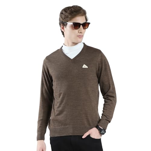 Image of Monte Carlo Men's Regular Fit Pullover | Solid V Neck Style | Full Sleeves Pull On | Warm & Stylish Winter Fashion Sweater | Winter Sweater for Men's