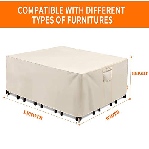 Bâche de protection Oxford 420D étanche pour table de jardin - 3
