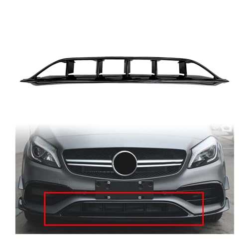PHFYFC Lame de Pare-Chocs Avant de Voiture Compatible for Mercedes Classe A W176 A200 A45 AMG 2016 2017 2018, Kit de Carrosserie de Séparateur de Spoiler, Garniture de Diffuseur ABS Décoratif Noir