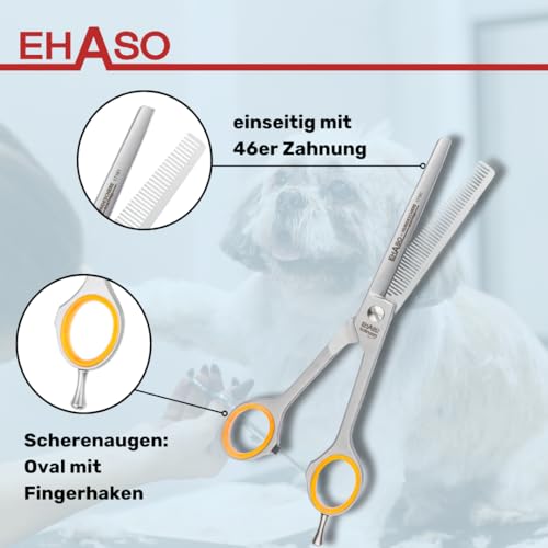 EHASO einseitige Modellierschere Rostfrei, 17cm mit 46er Zahnung