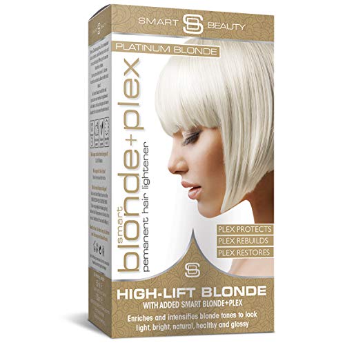 Smart Beauty Platinum Blonde Hair Dye Permanent, with Plex Anti-Breakage Technology that Protects Rebuilds Restores Hair Structure, Permanent Hair Colour, Bleach Hair Dye, Vegan, Cruelty Free