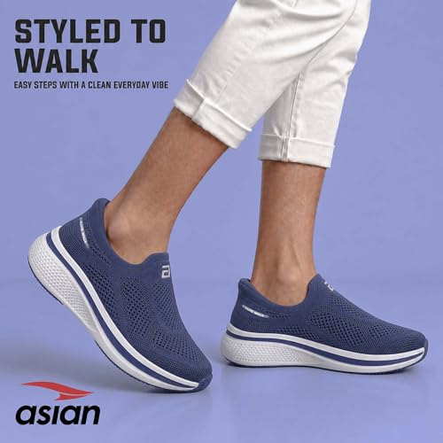 Image of ASIAN Wonderwalk Pro-01 Men's Premium Walking Shoes with Lightweight Knit Design | Soft Cushion Comfort, High-Grip Outsole, Breathable Knit and Supportive Daily Walk Performance