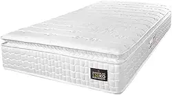 Colchão Solteiro Espuma D45 Lazio Pillow Top 88x188x29cm Branco Hellen - Suporta até 120kg por Pessoa