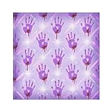 Servilletas de tela para decoración de Halloween con manos sangrientas moradas, servilletas de tela para vacaciones, servilletas de tela a granel para bodas, 20 x 20 pulgadas, juego de 6