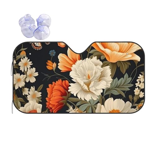 Cubiertas de parabrisas boho flower para mantener tu coche fresco durante la playa