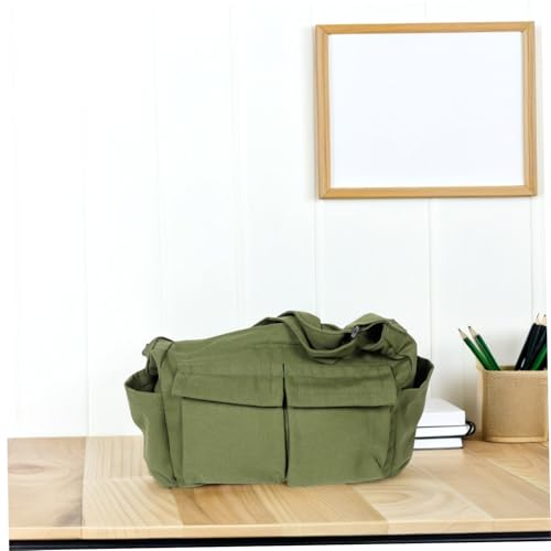 Sac à main élégant vert vintage robuste avec capacité spacieuse et bandoulière ajustable