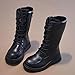 Girls Ankle Boots High Top Thick Leather Waterproof Zipper Boot Fashion Thick Soft Flat Outdoor Shoe
