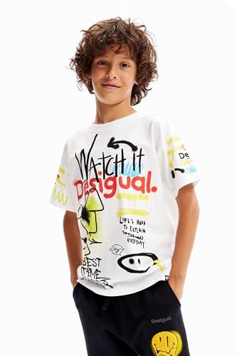 T-Shirt Desigual blanc TS ASLAN style moderne garçon