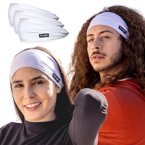 Image of Sweatband for Men and Women - Unisex Non Slip Headband that Wicks Moisture and Eliminates Excess Sweat - Durable & Long-Lasting - Running, Sports, Gym