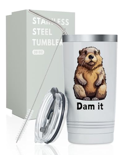Onebttl Beaver Gifts for Women Men Teens Canadians, Funny Beaver Tumbler for Beaver Lovers on Birthday, Christmas, Cute 20 oz Insulated Stainless Steel Tumbler - Beaver Dam It