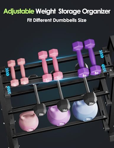 Image of Leteuke 3 Tier Dumbbell Rack Stand Only, 1300LBS Heavy Duty