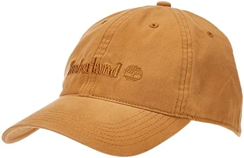 Timberland Men's Cotton Canvas Baseball Cap, Wheat/Flat Logo, 1 Size