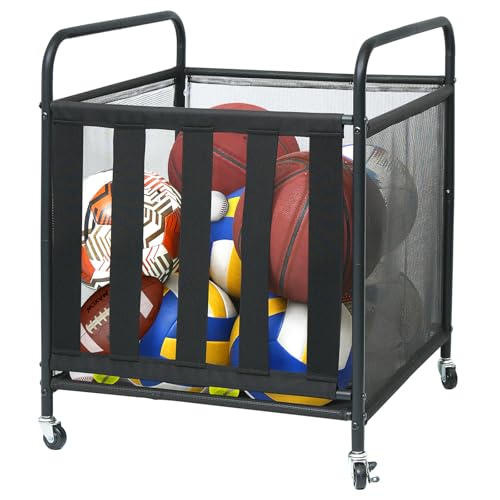 Outdoor Sports Ball Storage Rack with Wheels