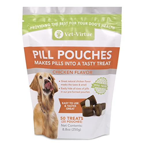 Pill Pouches For Dogs, Chicken Flavor - Easy To Form & Conceal Pet Medicine Treats, Pills, Medication & Capsules, Made With Natural Ingredients - Packed With Flavor Dogs Love #TOP2