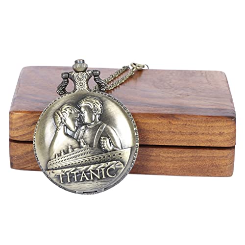 Reloj de bolsillo Titanic retro para lucir con trajes de época y vestidos vintage