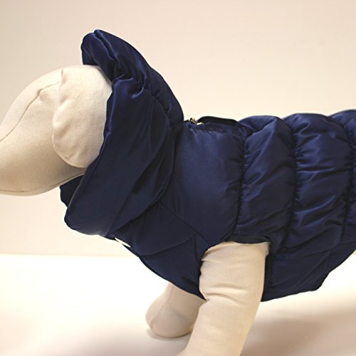 Alpha Dog Series Puffy Parka Vest (Large, Navy Blue) #TOP5