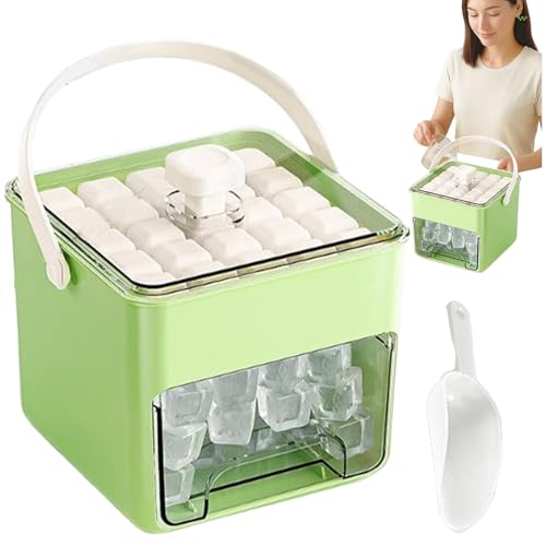 Press Ice Block Mold - Tray | Large Capacity IceCubes Storage for Home | Ice Trays for Freezer | Ice Tray Maker | Reusable Press