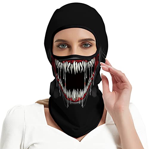 Image of Red Plume 3PCS Balaclava Full Face Mask Ski Mask UV Protection Cover Motorcycle Full Face Mask for Men Women Outdoor Sports