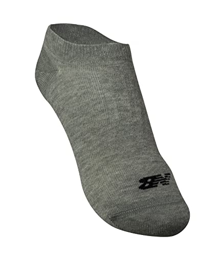 Meia Kit 3 Cano Invisivel, Masculina, New Balance, Branco/Preto/Cinza Mescla, 39-42