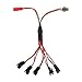 YUNIQUE ESPANA 1 Pieza Cabo para DFD F182 F183 H8C H8D RC Accesorios de los recambios del Quadcopter 2-5 JST - SM Plug, Color Negro Rojo (Yunique EH-3EY6-6L80)
