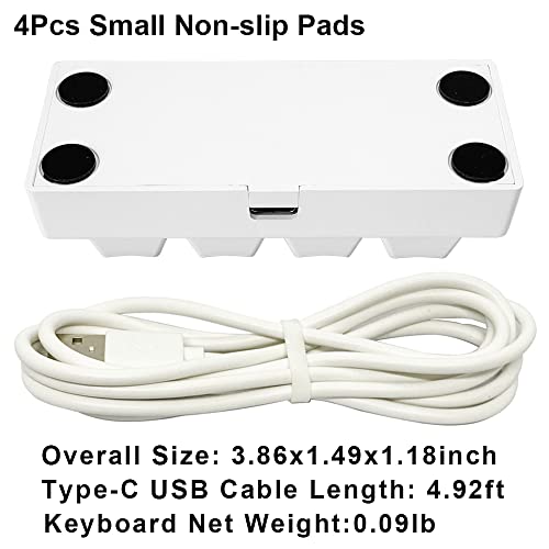 Mini 4 Keys Macro Mechanical Keypad Rgb Game Keyboard Portable One-Handed Fully Programmable Keys For Windows Mac Osu Hid Standard Keyboard, Red Switches, Rgb Backlight, Hot Swap, Type-C Usb Wired #TOP1