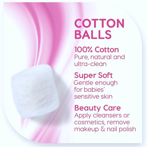 Image of E.T.O Cotton Balls Use For nail polish & face make-up removal, skincare, Baby care, Arts & Crafts - 100 Pcs