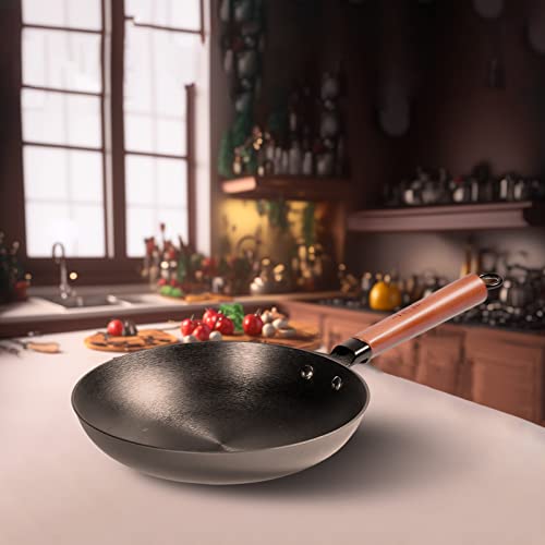Wangyuanji Cast Iron Skillets,10" Frying Pan No Coating Durable Egg Omelet Skillet,Steak Skillet Fast Heating Chef Cooking Pan For All Cooktops-Cast Iron Pan (Black) #TOP3