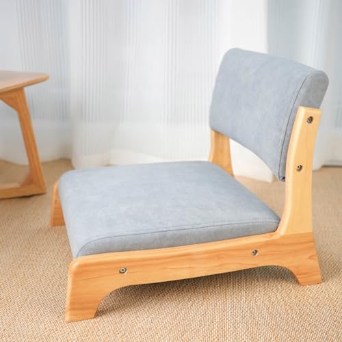 Chaise tatami en bois rembourrée style japonais pour salon