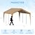 10x20 FT Heavy Duty Carport, Outdoor Portable Car Canopy Garage, Galvanized Steel Frame, UV-Resistant Waterproof PE Tarp Shelter for Vehicles, Boats, RVs, Driveway Carport, Yellow