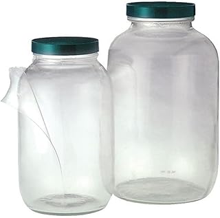 Qorpak GLC-02245 Safety Coated Standard Wide Mouth Bottle with 70-400 Green Thermoset F217 and PTFE Lined Cap, 32 oz, Clear (Pack of 12)