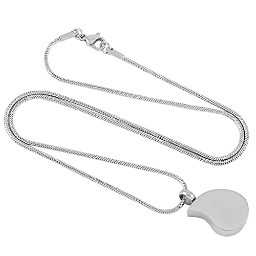 Pendentif de crémation en forme de goutte d'eau vierge 316L - 4