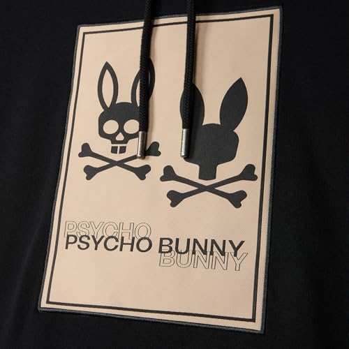 Psycho Bunny Men's Monroe Twill Patch Fleece Hoodie3