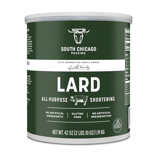 South Chicago Packing Traditonal LARD Shortening, 42 Ounces, Specialty Baking Shortening and Cooking Fat