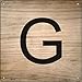 G Letter Tile Novelty Mini Metal Square Sign MSQ-1109