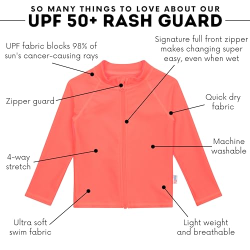 Image of SwimZip UPF 50+ Long Sleeve Rash Guard for Boys' and Girls' - Baby, Toddler, Kids