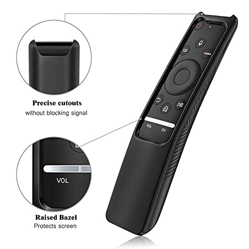 Fintie Protective Case Compatible Samsung Smart Tv Remote Controller Bn59 Series, Casebot Light Weight Kids-Friendly Anti Slip Shock Proof Silicone Cover, Black #TOP3