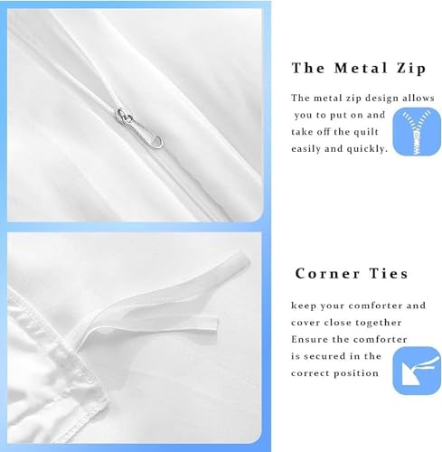 Housse couette doux microfibre océan lit double avec taies d'oreillers - 6