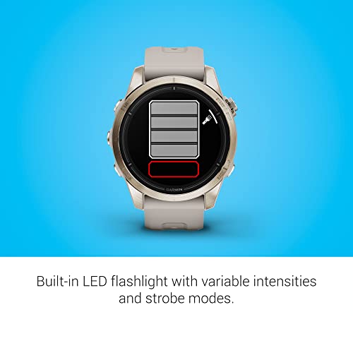 Image of Garmin epix Pro (Gen 2) Sapphire Edition, 42mm, High Performance Smartwatch, Advanced Training Technology, Built-in Flashlight, Light Sand