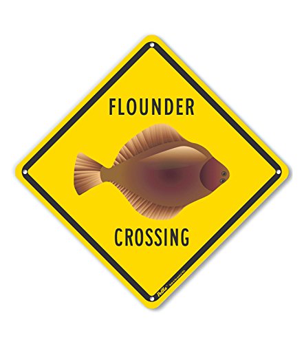 Panneau Flounder Crossing signalétique extérieure étanche