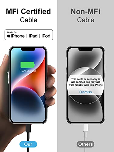 Image of Extra Long 10FT iPhone 14 13 12 Charger Fast Charging 20W PD USB C Wall Charger with Fast Charging Cable Compatible iPhone 14 /13 /12 /11 /Pro /Pro Max /Mini /Xs Max /XR /X, iPad - Black