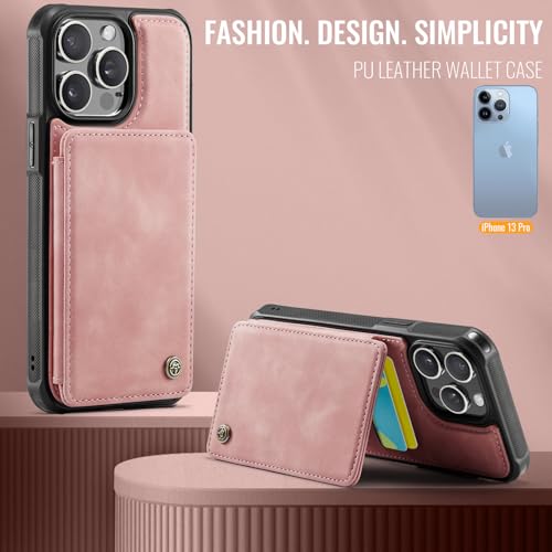 Vinich for iPhone 13 Pro Wallet Case with Card Holder, RFID Blocking Credit Slots Kickstand Shockproof Phone Cover Fit for iPhone 13 Pro 6.1" Rose Pink by Vinich - Used condition - Image 8