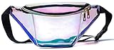 Leotruny Holographic Fanny Pack for Festival, Party, Travel (Iridescent)